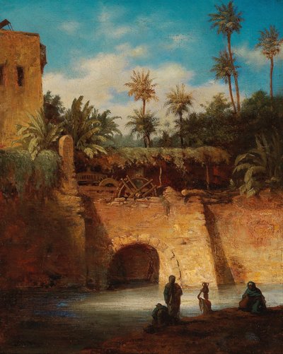 Water Carriers by the Mill by Alois Schonn